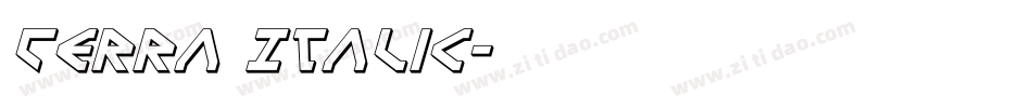 Terra Italic字体转换